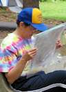 Deb Samans planning route choice at the SVO Memorial Day Rogaine, photo by Julie Keim Deb Samans planning route choice at the SVO Memorial Day Rogaine, photo by Julie Keim